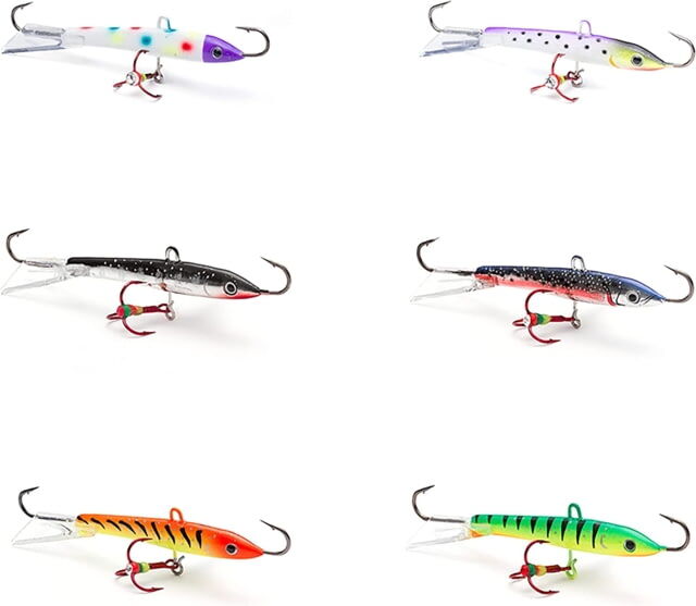 Vexan 6-Pack Crystal Reaper Jigging Lures, Wt 7/8 oz, Kit 2, Wonderbread/Purple/Black/Red/Orange/Green/Yellow, 7/8 oz, Variety #1 CR 6-PK 7/8 oz