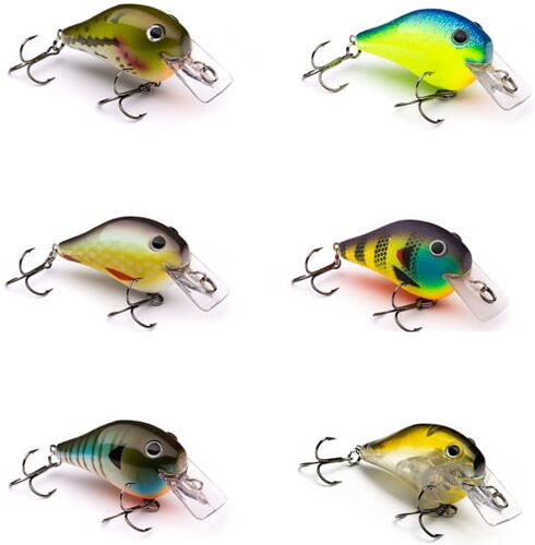 Vexan 6-Pack PHAT BOY 4 Crankbait Lures, Gold/Blue/Yellow/Purple/Green/Gray/Clear, 4 ft, Variety #2 PB 6-PK 4'