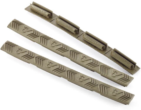 Wilson Combat M-LOK Rail Cover, 4 Slot, Package of 3, Green, TR-MRC-GN