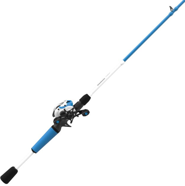 Zebco Roam Baitcast Combo Rod, 6ft 6in, Medium-Heavy, Fast, 2 Pieces, Right, Blue, ROAMBL100662MH.NS3