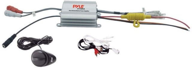 Pyle 2Ch Waterproof Mp3/Ipod Marine Power Amplifier, Silver, PLMRMP1A