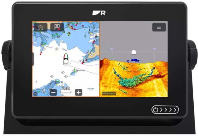 Raymarine AXIOM+ 7 RV Chartplotter, Multifunction 7in Display w/ RealVision 3D, 600W Sonar and North America LightHouse Chart, E70635-00-102