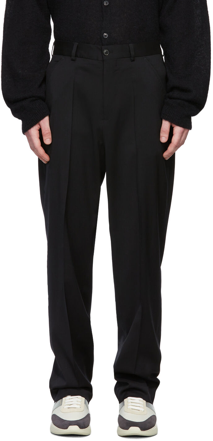 Our Legacy Black Chino 22 Worsted Wool Trousers  - BLACK - Size: 38 - Gender: male