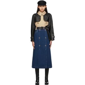 Burberry Multicolor Paneled Trench Coat  - Midnight Navy Ip Pat - Size: 2X-Small - Gender: female