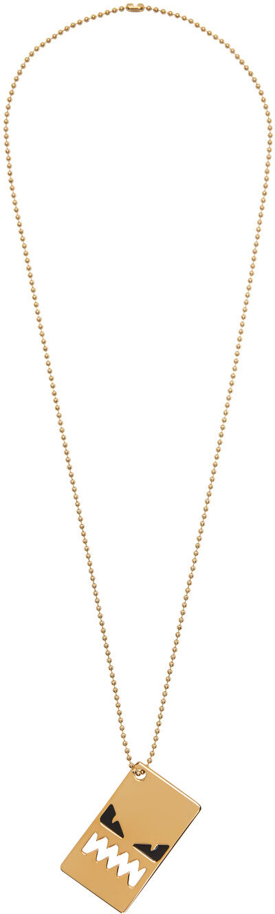 Fendi Gold Bag Bugs Necklace  - F0A1F GOLD - Size: UNI - Gender: male