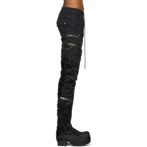 Rick Owens Black Calf-Hair Thigh-High Bauhaus Ballast Boots  - 09 BLACK - Size: 41 - Gender: male