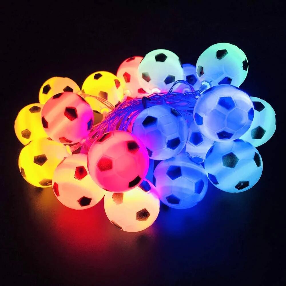 DailySale 2022 World Cup Decor String Lights Soccer