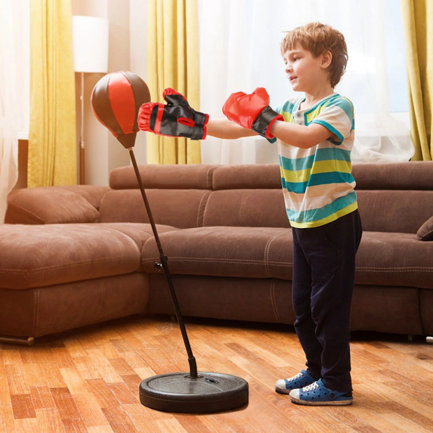 DailySale Punching Bag For Kids Junior Boxing Set with Boxing Gloves