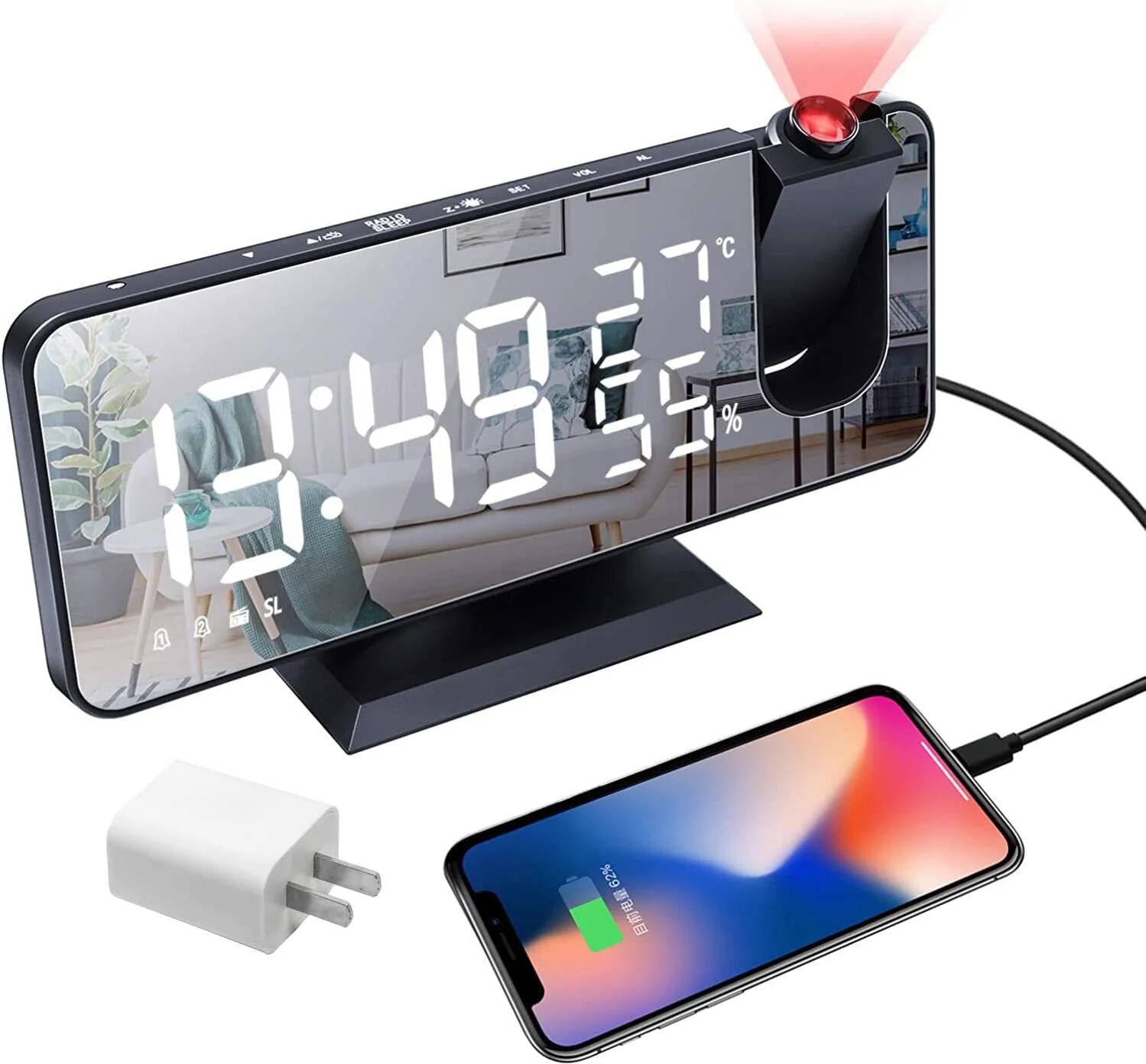 DailySale Bedroom Projection Digital Alarm Clock