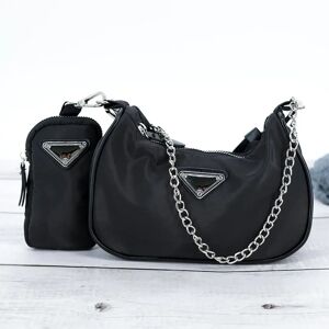 DailySale Crossbody Chain Purse and Pouch With Key Holder