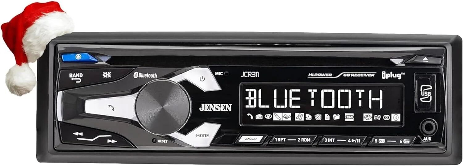 DailySale Jensen JCR311 10 Character LCD Single DIN Car Stereo Radio CD Player (Refurbished)