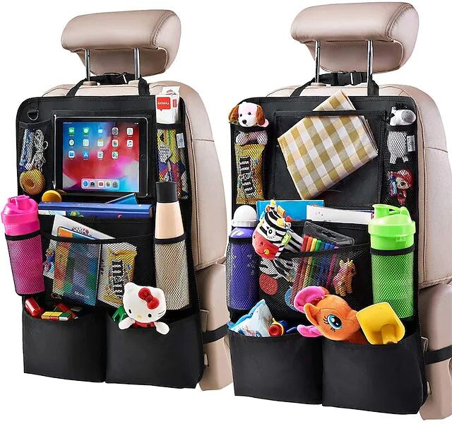 DailySale 2-Piece: Car Rear Seat Organizer Storage Bag