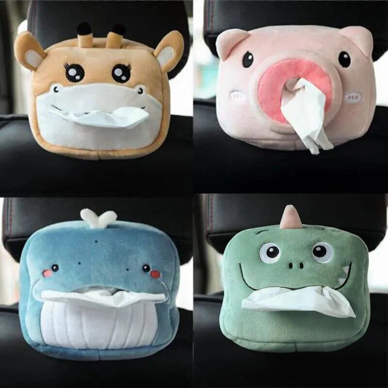 DailySale 4-Pack: Cute Cartoon Car Tissue Box