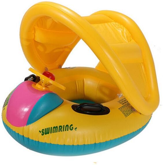 DailySale Summer Steering Wheel Sunshade Swim Ring Car Inflatable Baby Float Seat Boat