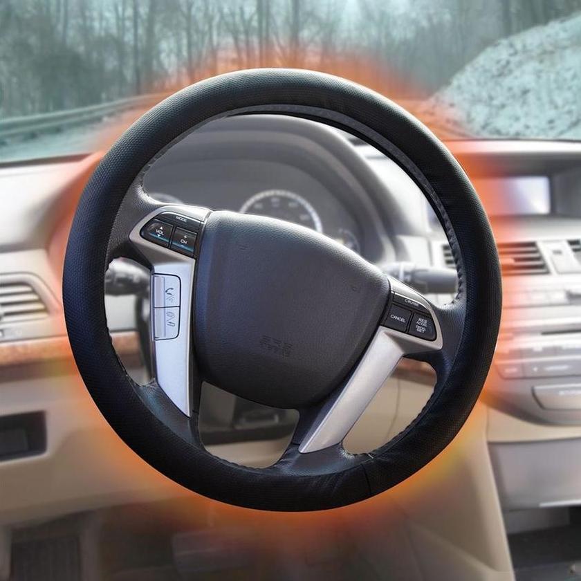 DailySale Tight Fit Heated Car Steering Wheel Cover