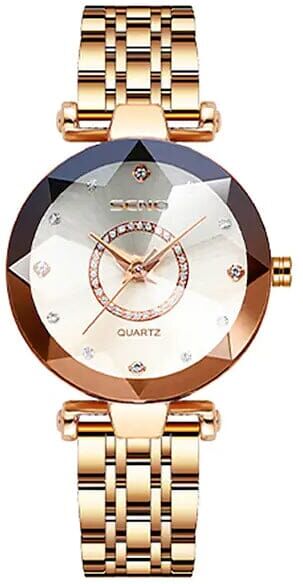 DailySale Women Golden and Silver Classic Quartz Watch