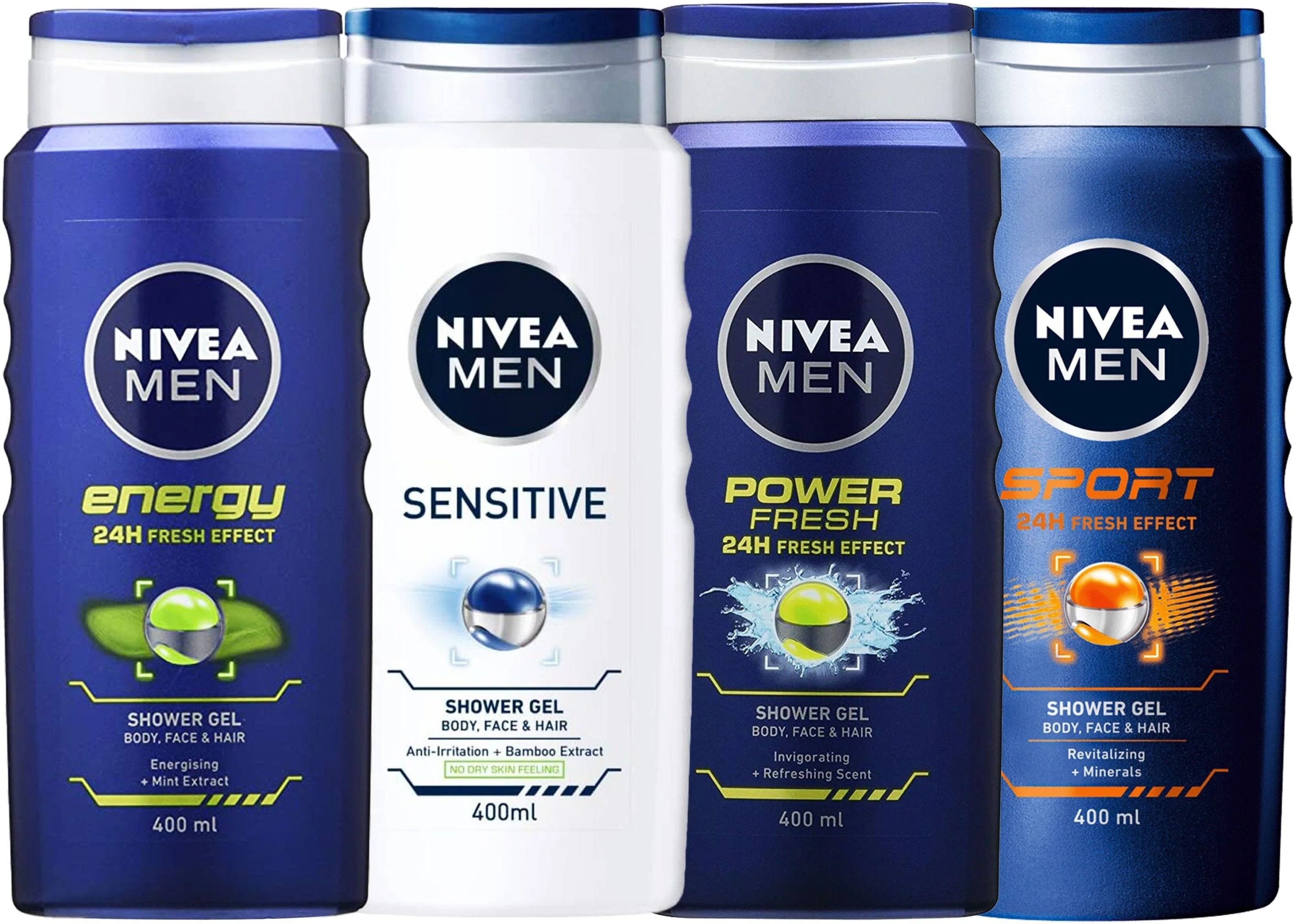 DailySale 8-Pack: Nivea Men 3-in-1 Shower Gel 400ML