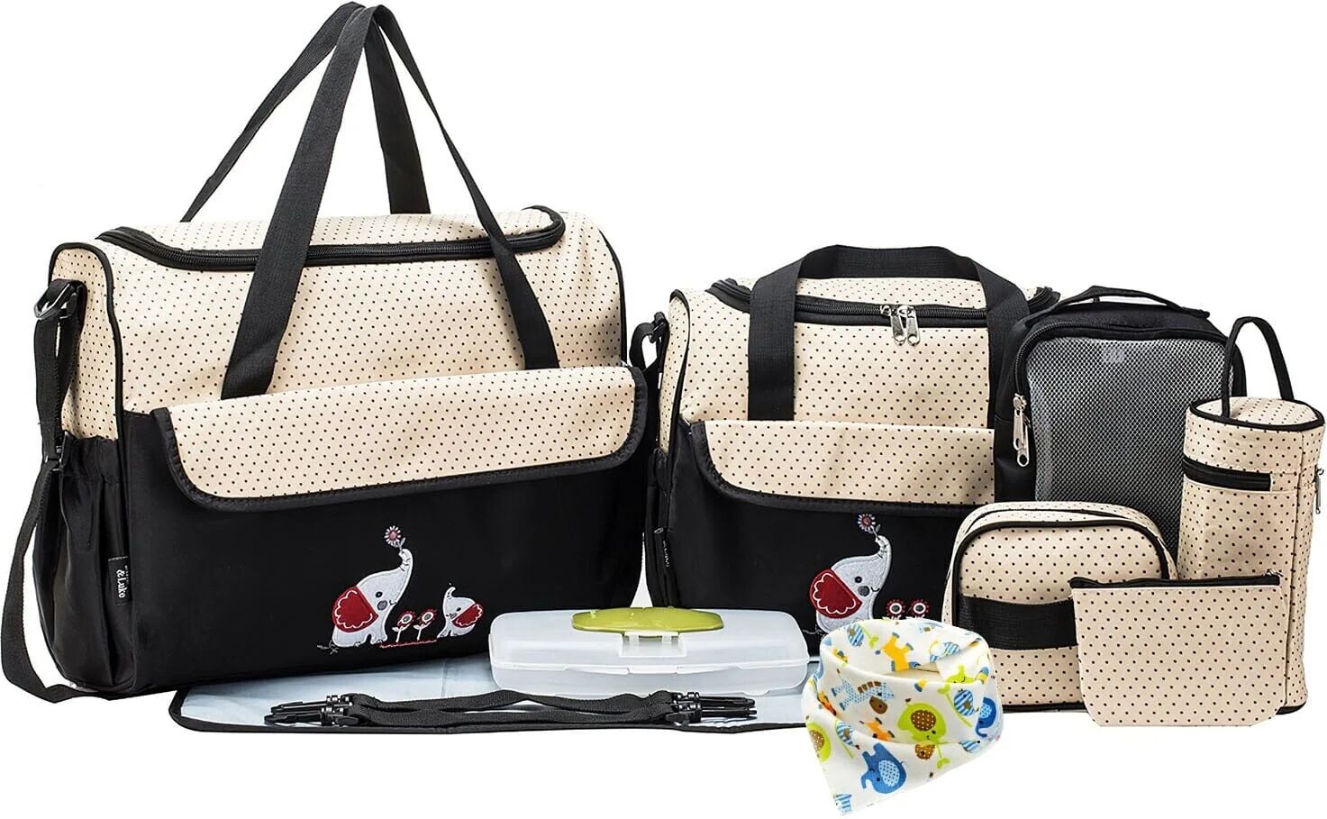 DailySale 11-Piece Set: Multifunctional Diaper Handbags with Food Bag