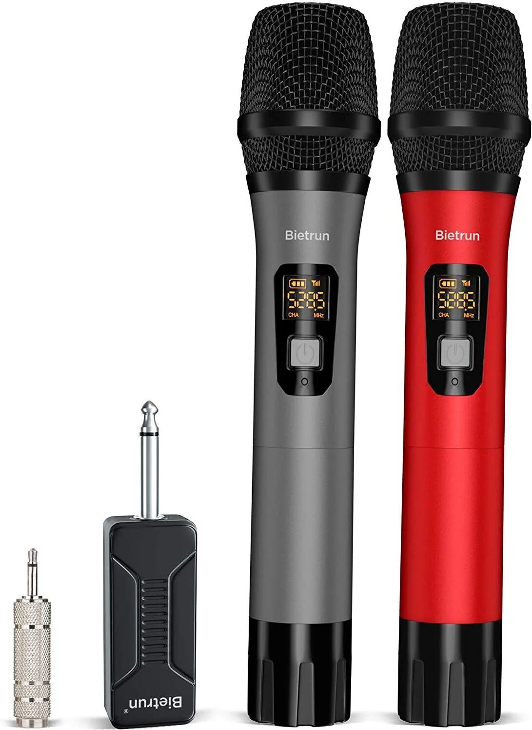 DailySale Bietrun Wireless UHF Metal Dual Handheld Dynamic Mic Karaoke System