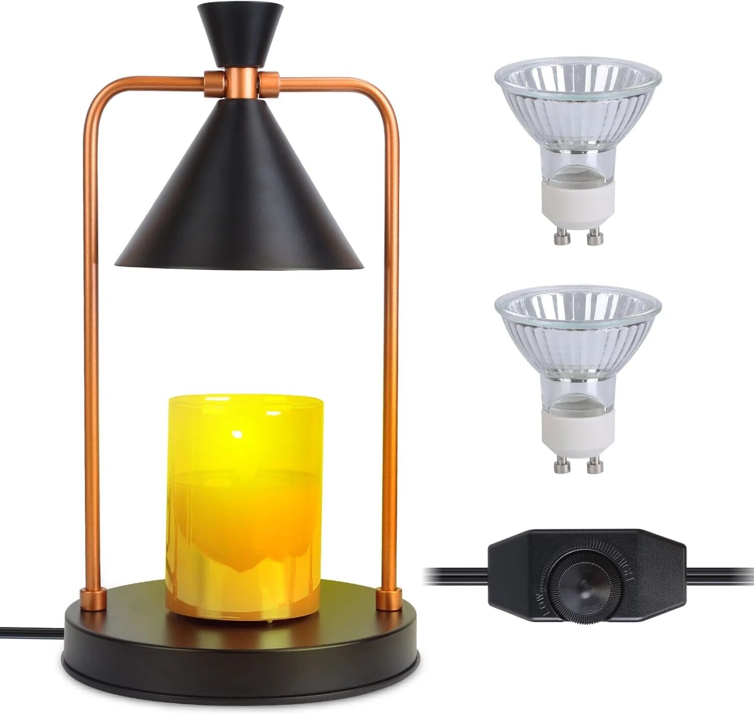 DailySale Electric Wax Melt Warmer Lamp Dimmable with 2 GU10 Bulbs