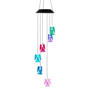 DailySale Solar Powered Angel Lights Wind Chimes LED Color Changing