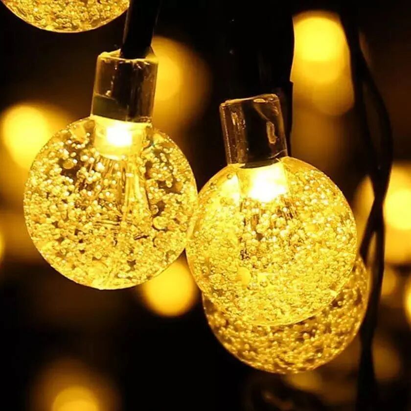 DailySale 30 LED Solar String Ball Lights Outdoor Waterproof Garden Decor