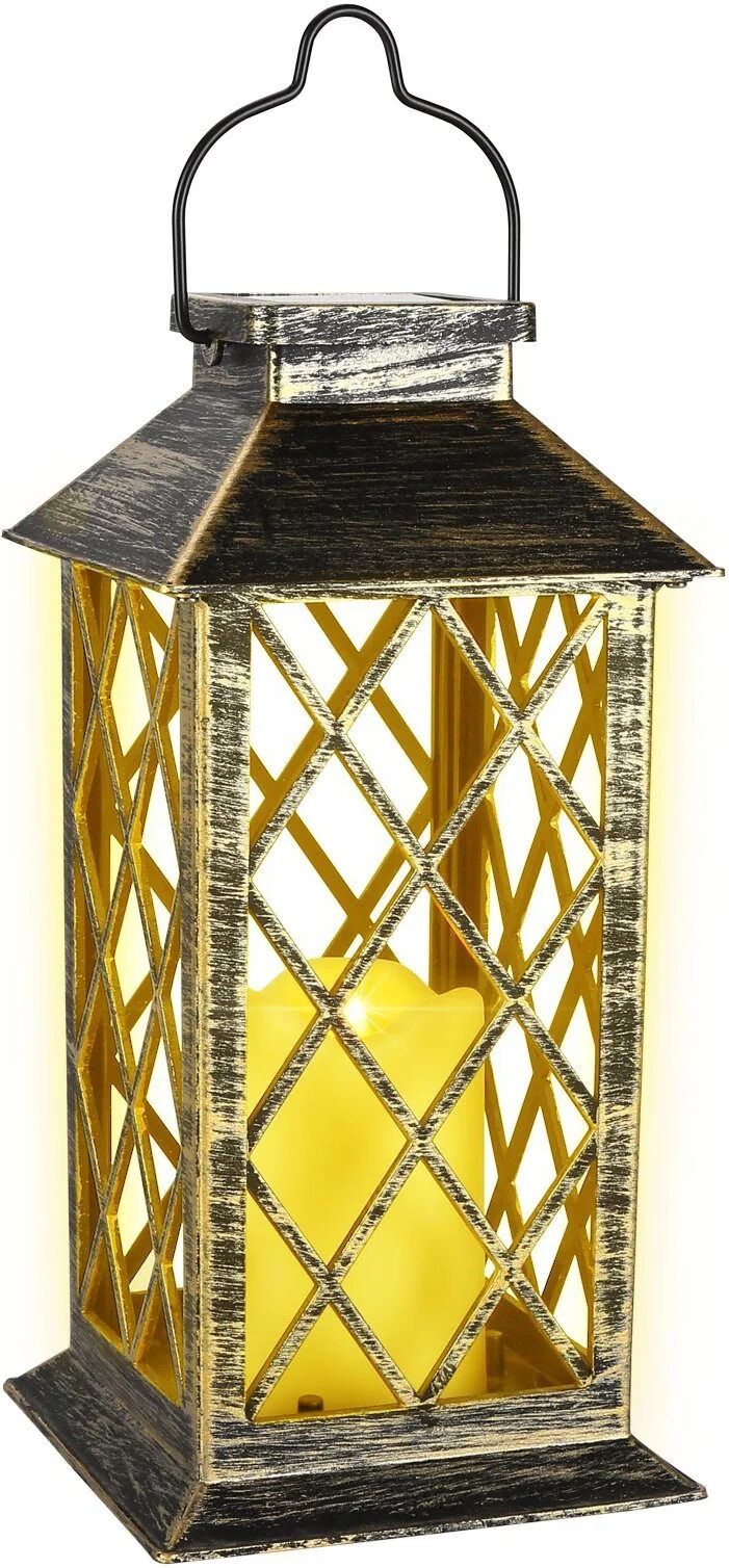 DailySale Solar Powered Led Outdoor Lantern Waterproof Candle Hanging Light