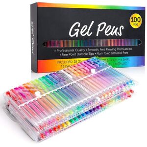DailySale 100-Pack: Colored Gel Pens Set