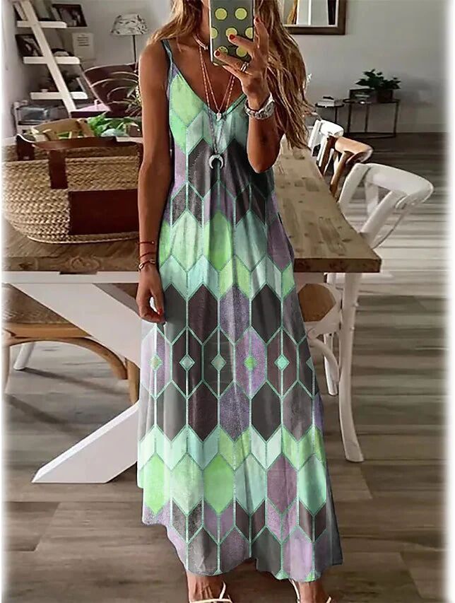 DailySale Women's V-Neck Elegant Casual Dress