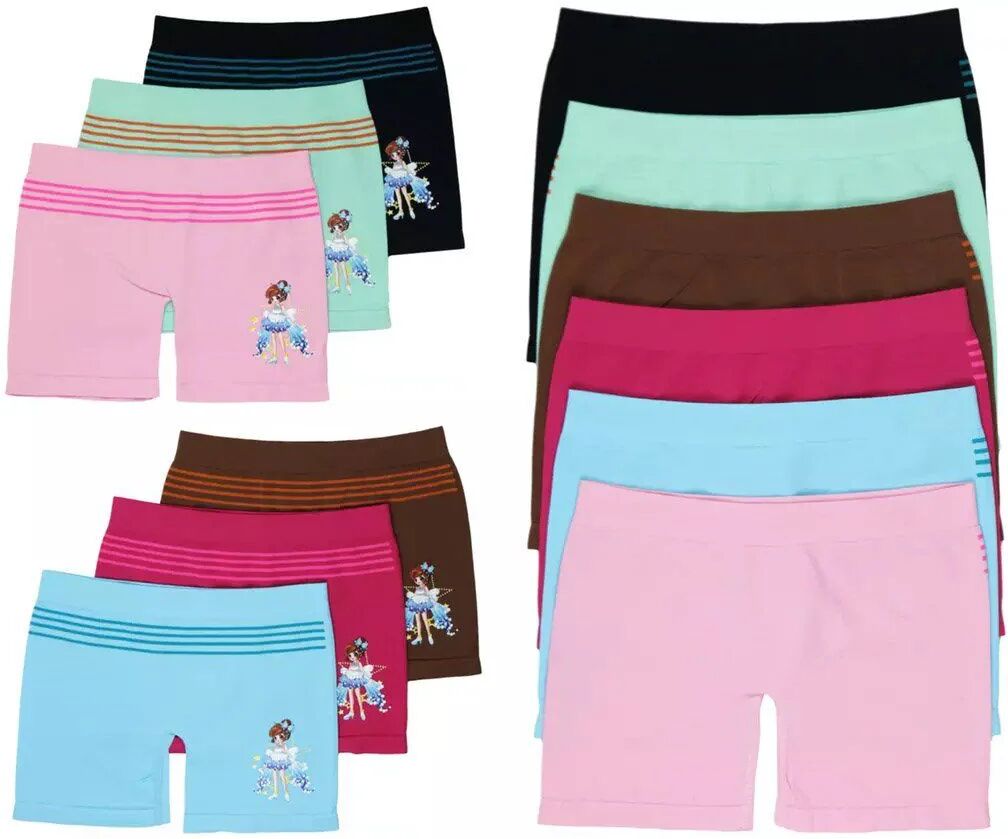 DailySale 6-Pack: Girl's Mystery Seamless Lightweight Layering Shorts