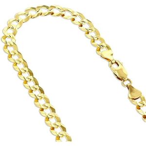 DailySale 10K Genuine Solid Yellow Gold Cuban Necklace Chain
