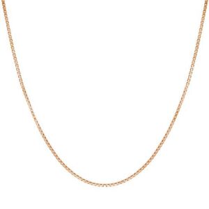 DailySale 14K Solid Rose Gold Box Necklace Chain .5mm