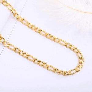 DailySale 18k Solid Gold Figaro Chain 2.0mm Necklace