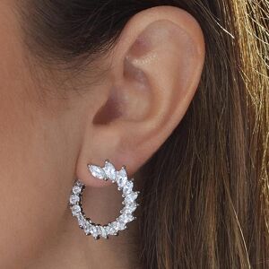 DailySale Crescent Moon Earrings Made With Crystals