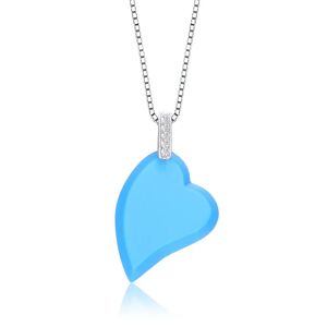 DailySale Sterling Silver Heart Necklace