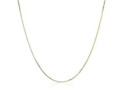 DailySale 14K Yellow Gold High Polish Classic Box Link Chain Necklace