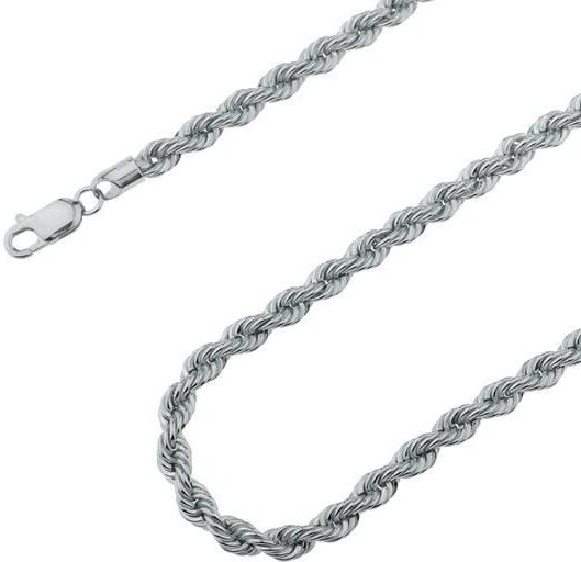 DailySale 925 Sterling Silver Gold Solid Rope Chain 5MM