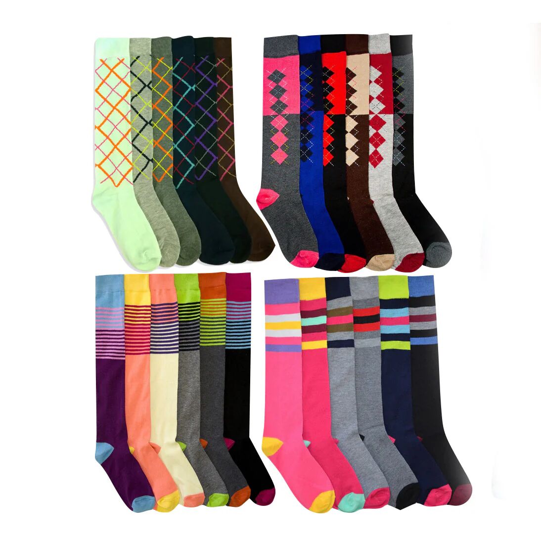 DailySale 6-Pack: ToBeInStyle Women's Knee High Socks