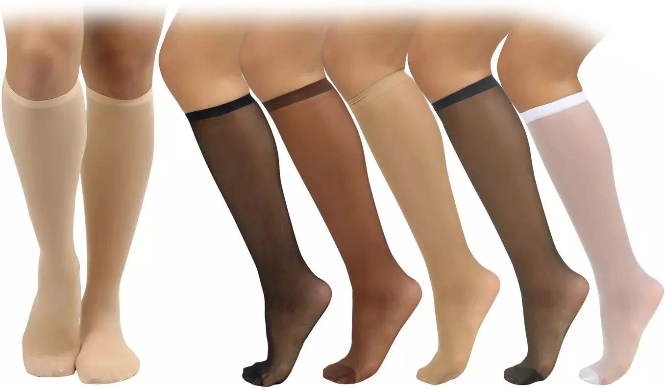 DailySale 6-Pack: Women's Essential Knee High Nylon Socks