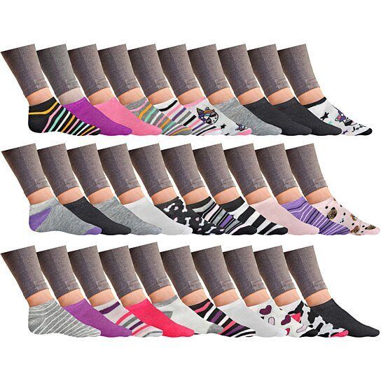 DailySale Womens Breathable Colorful Fun No Show Low Cut Ankle Socks