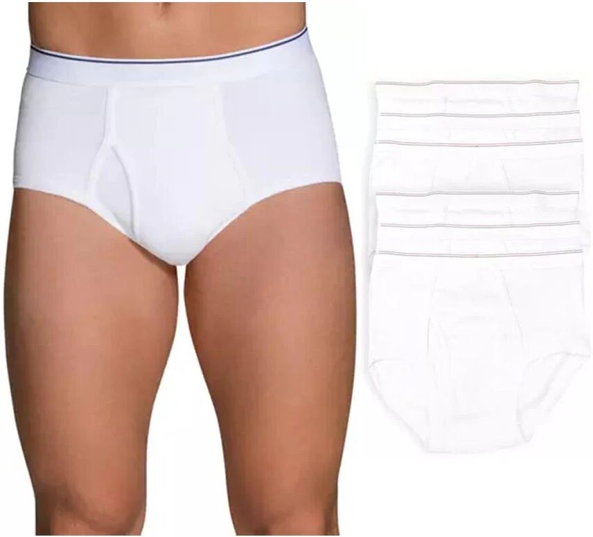 DailySale 6-Pack: Men's Classic White Cotton Brief Underwear