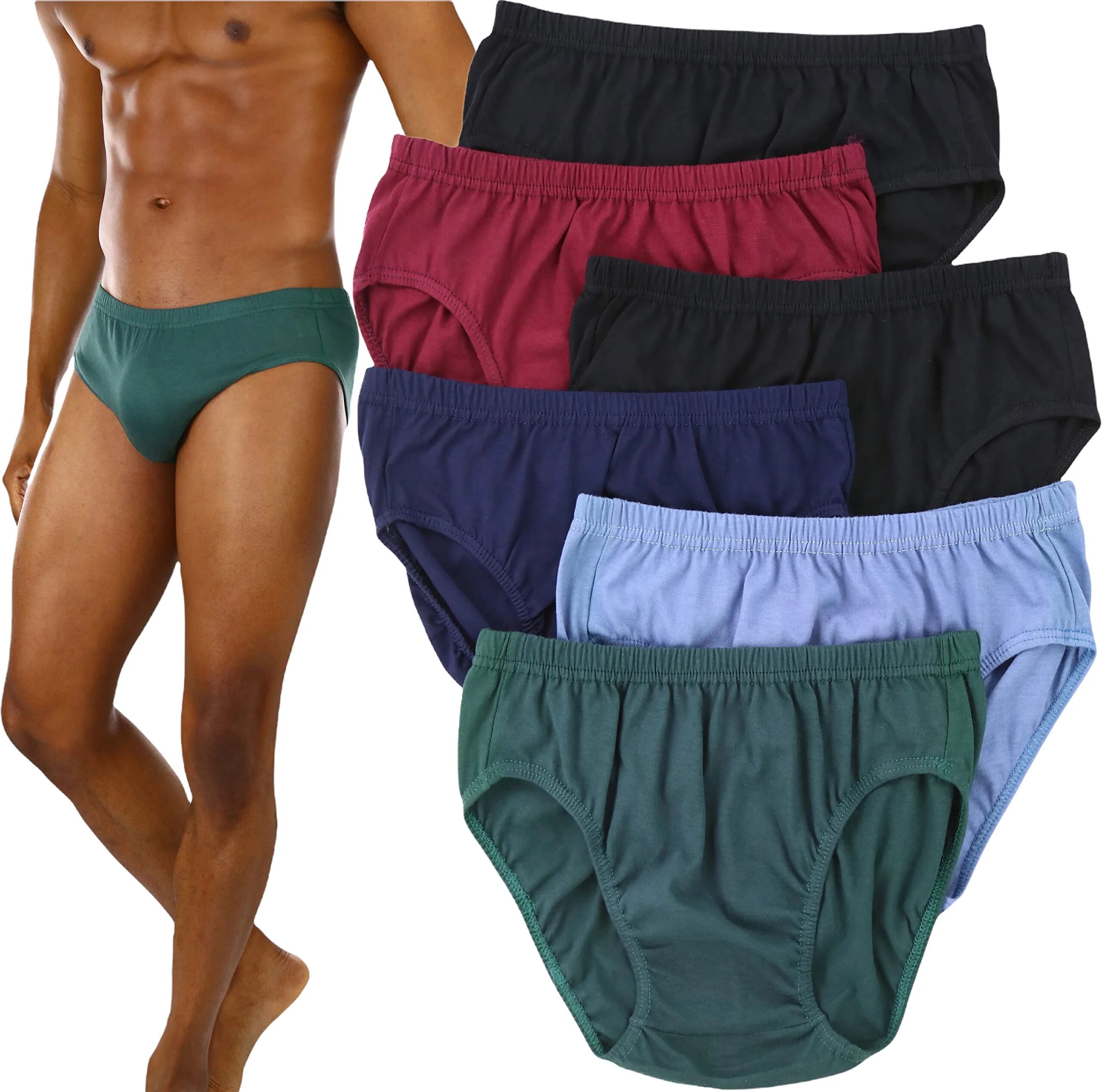 DailySale 6-Pack: ToBeInStyle Men's Classic Elastic Waistband Bikini Briefs