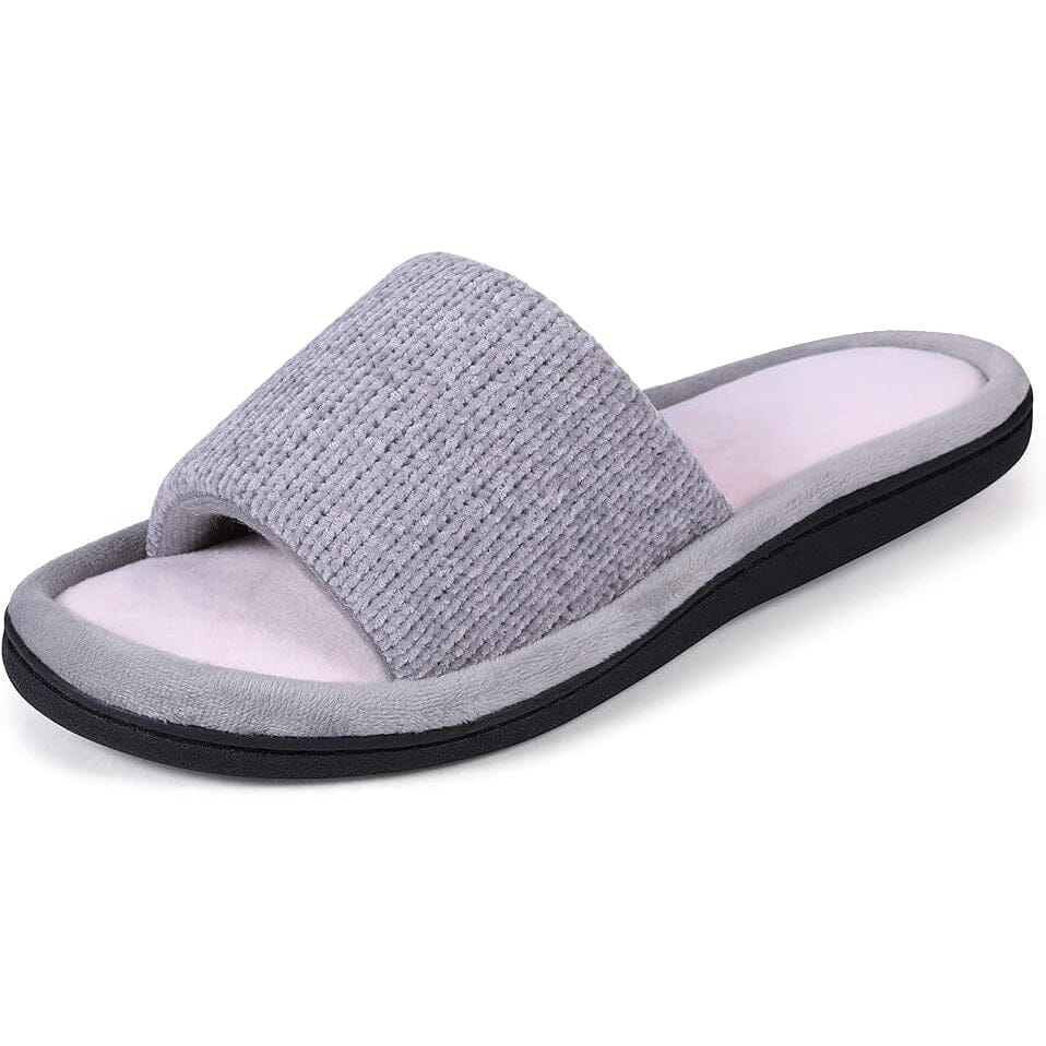 DailySale Roxoni Women Slippers Soft Open Toe Slide, Indoor Outdoor Rubber Sole