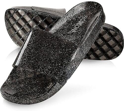 DailySale Roxoni Women's Summer Flip Flop Open Toe Jelly Glitter Slide Sandal Slippers