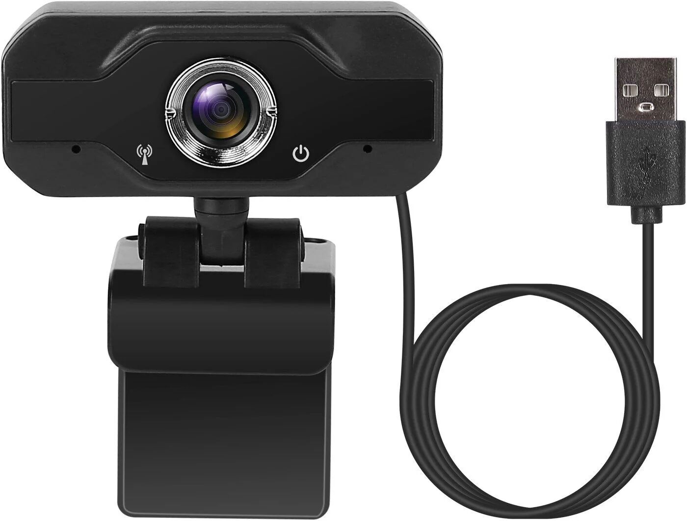 DailySale FHD 1080P USB Webcam with 360 Rotatable Clip