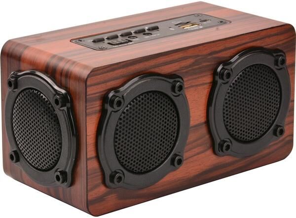 DailySale Portable Retro Wooden Wireless Bluetooth 4.2 Speaker