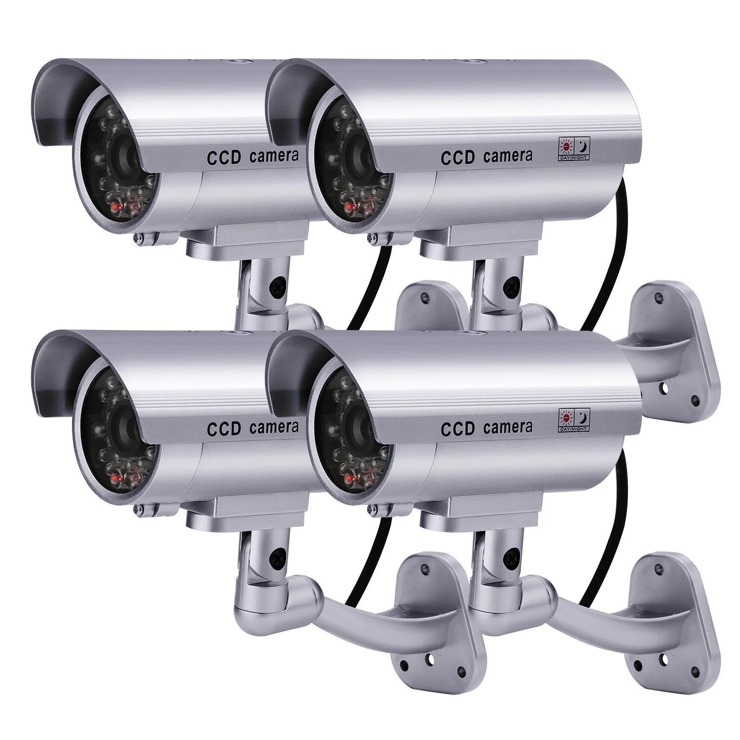 DailySale 4 Pack: Fitnate Fake Security Camera CCTV Surveillance System