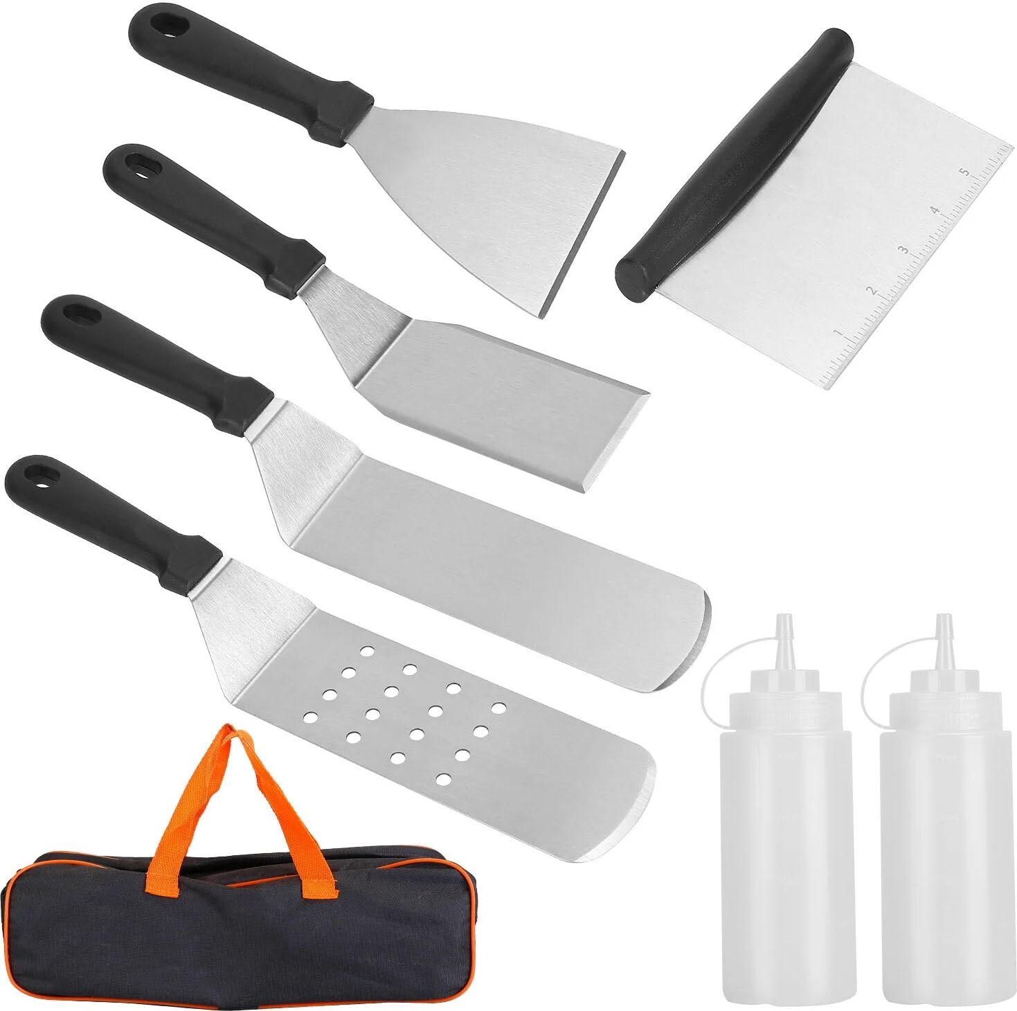 DailySale 7-Piece Set: Stainless Steel BBQ Grilling Utensil Tools