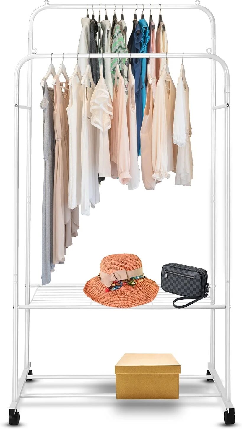 DailySale Garment Hanging Rack Clothing Rail Organizer