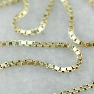 DailySale 10K Solid Yellow Gold Box Chain